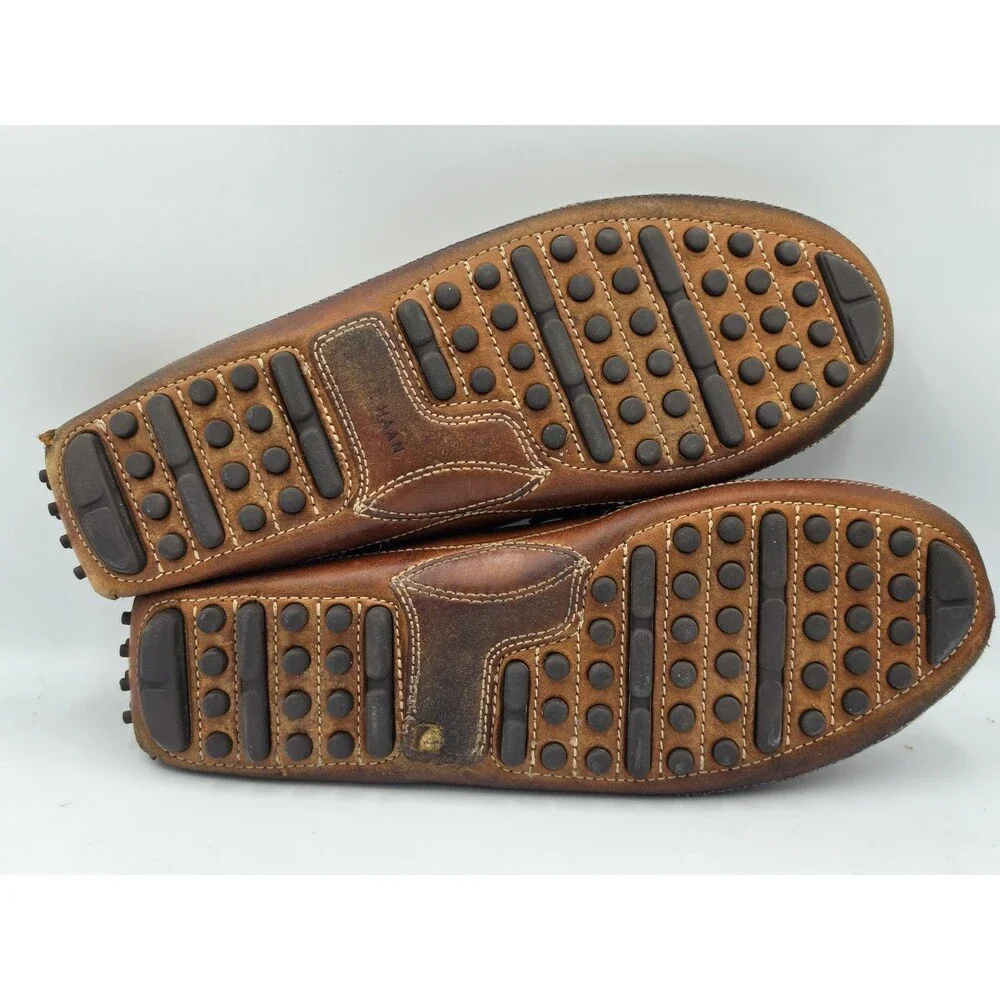 Cole Haan Men's Brown Leather Driving Penny Loafers Moccasins Shoes Size 11.5